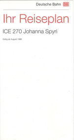 ICE 270 &laquo;Johanna Spyri&raquo; August 1998